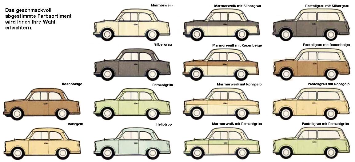 Farbtafel Trabant P50/2